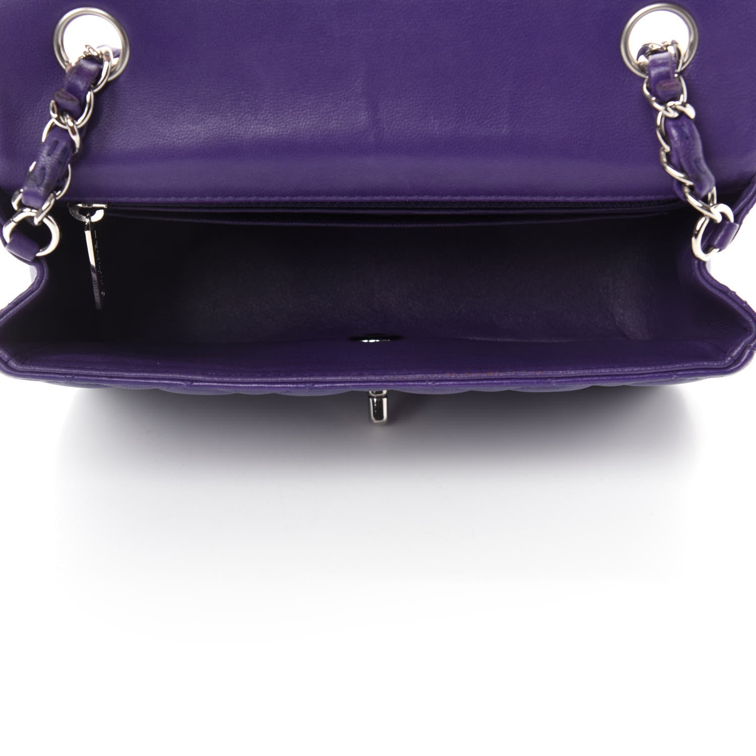 Chanel Lambskin Quilted Mini Rectangular Flap Purple 5 of 11