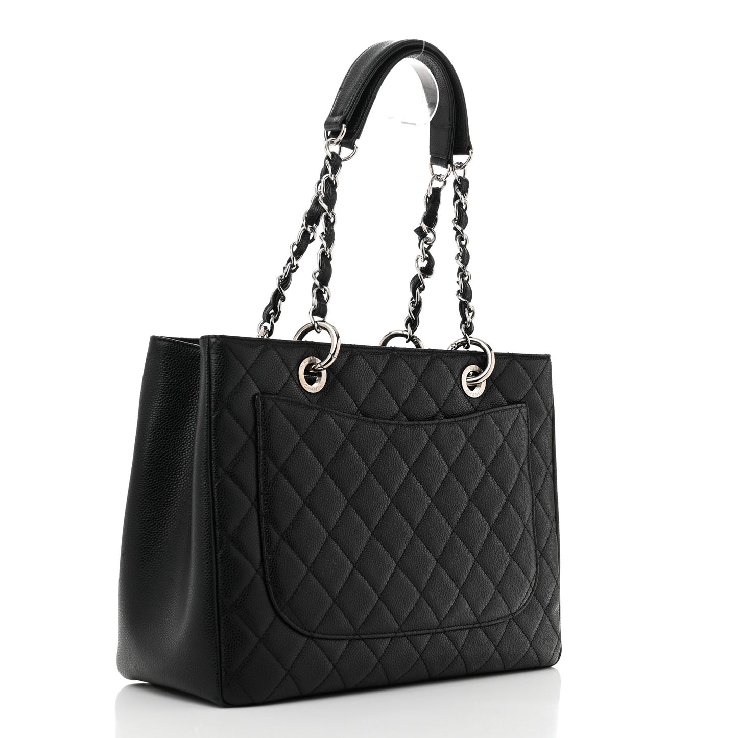 Caviar Quilted Grand Shopping Tote GST Black
