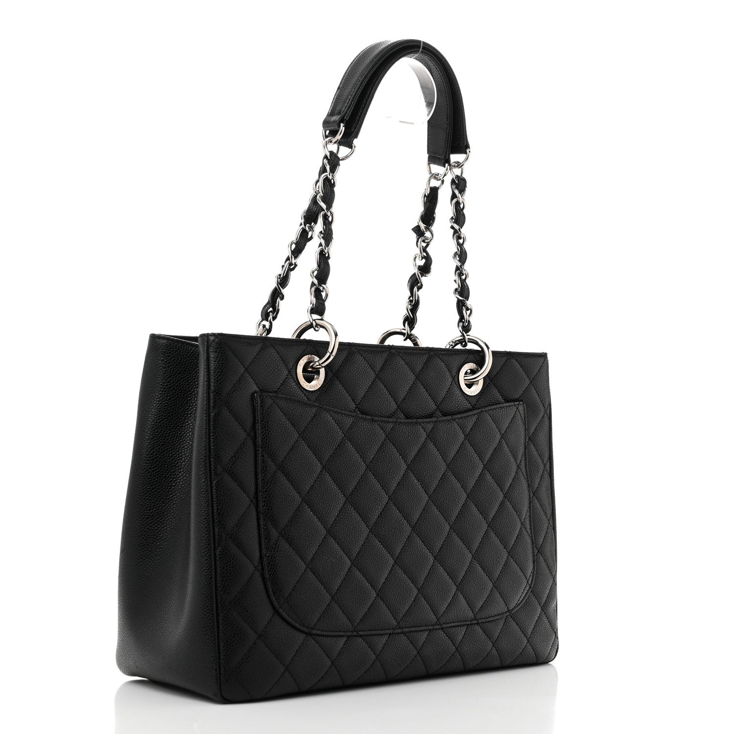 Chanel Caviar Quilted Grand Shopping Tote GST Black 3 of 12