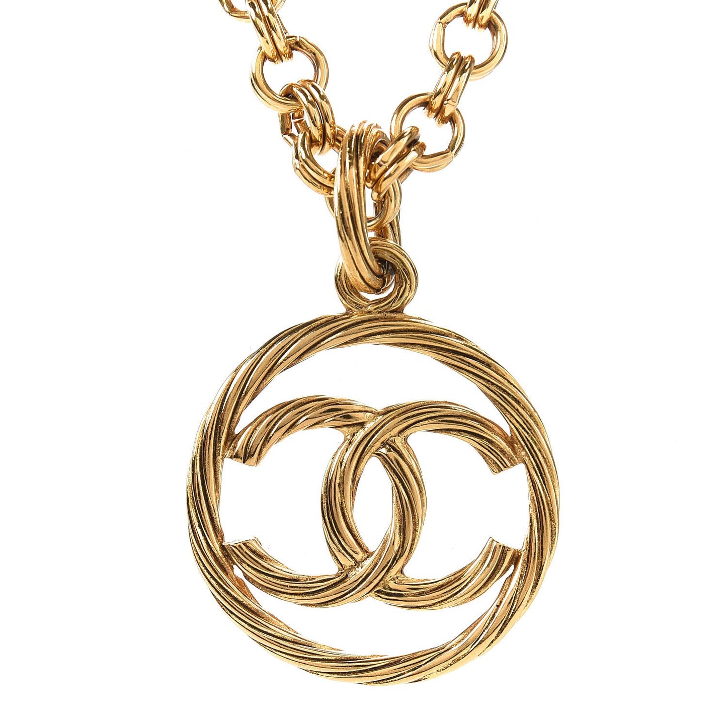 Chain CC Long Necklace Gold