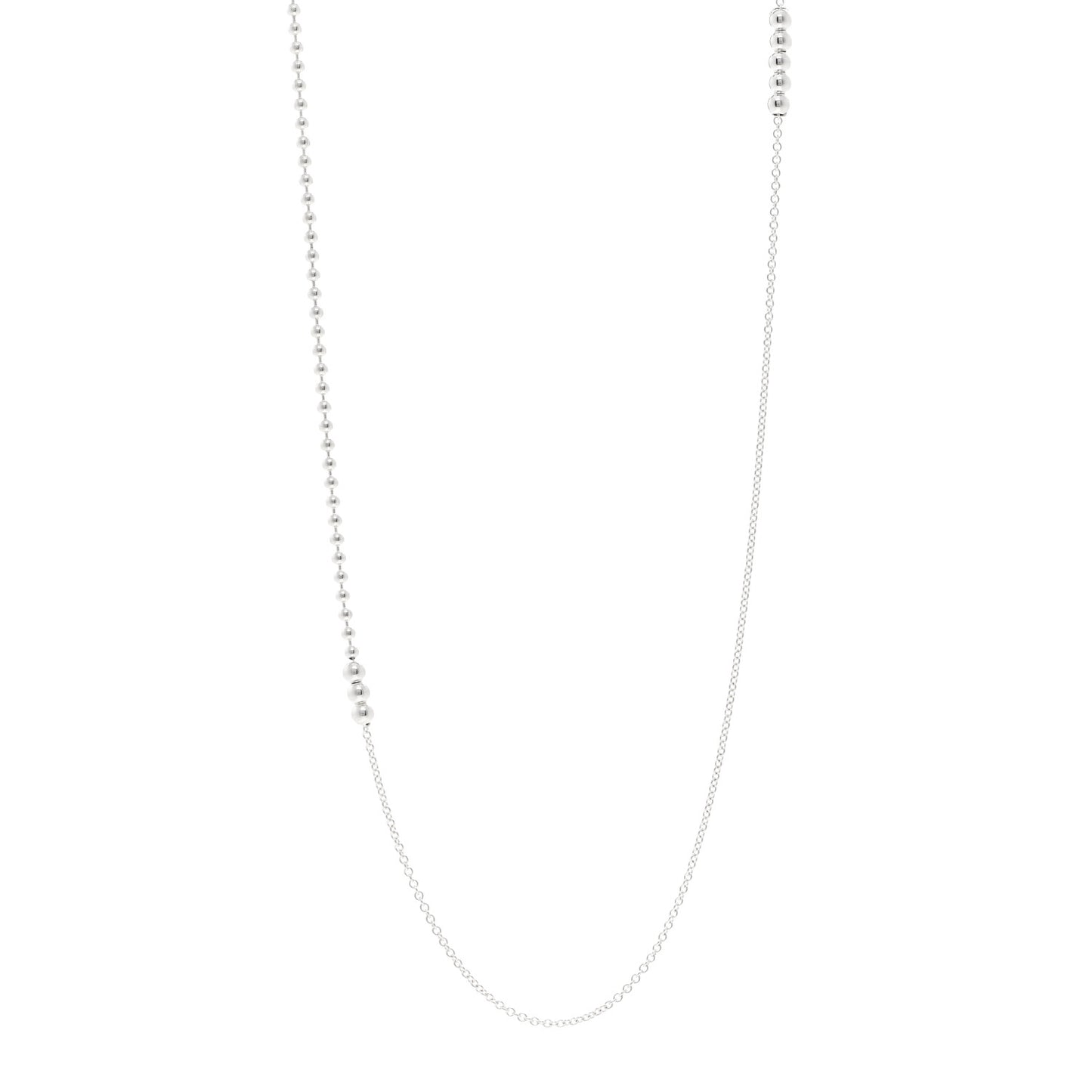 Sterling Silver 1.2mm Bead Chain Necklace 30"