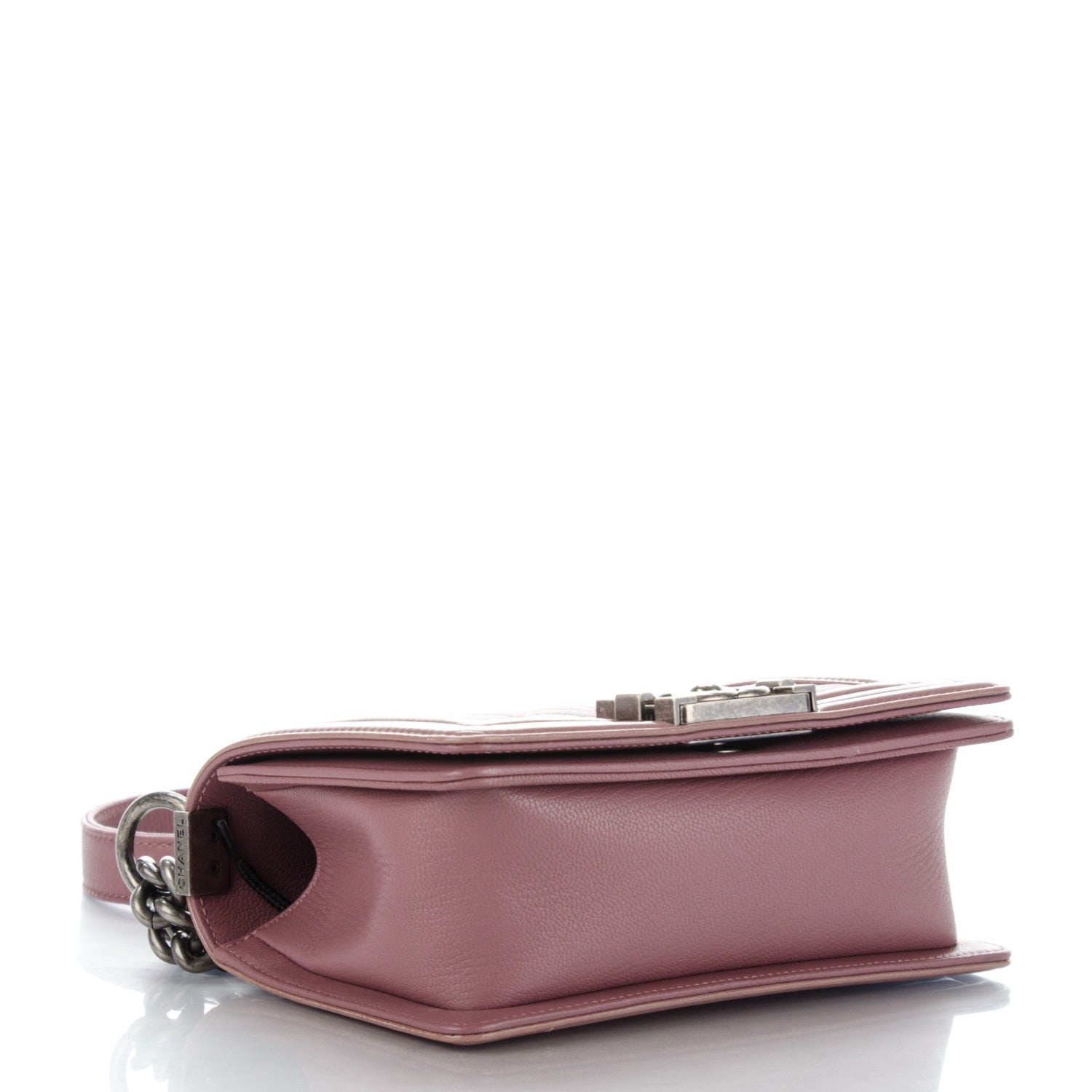Chanel Goatskin Quilted Patent Small Duo Boy Flap Pink 5 of 8