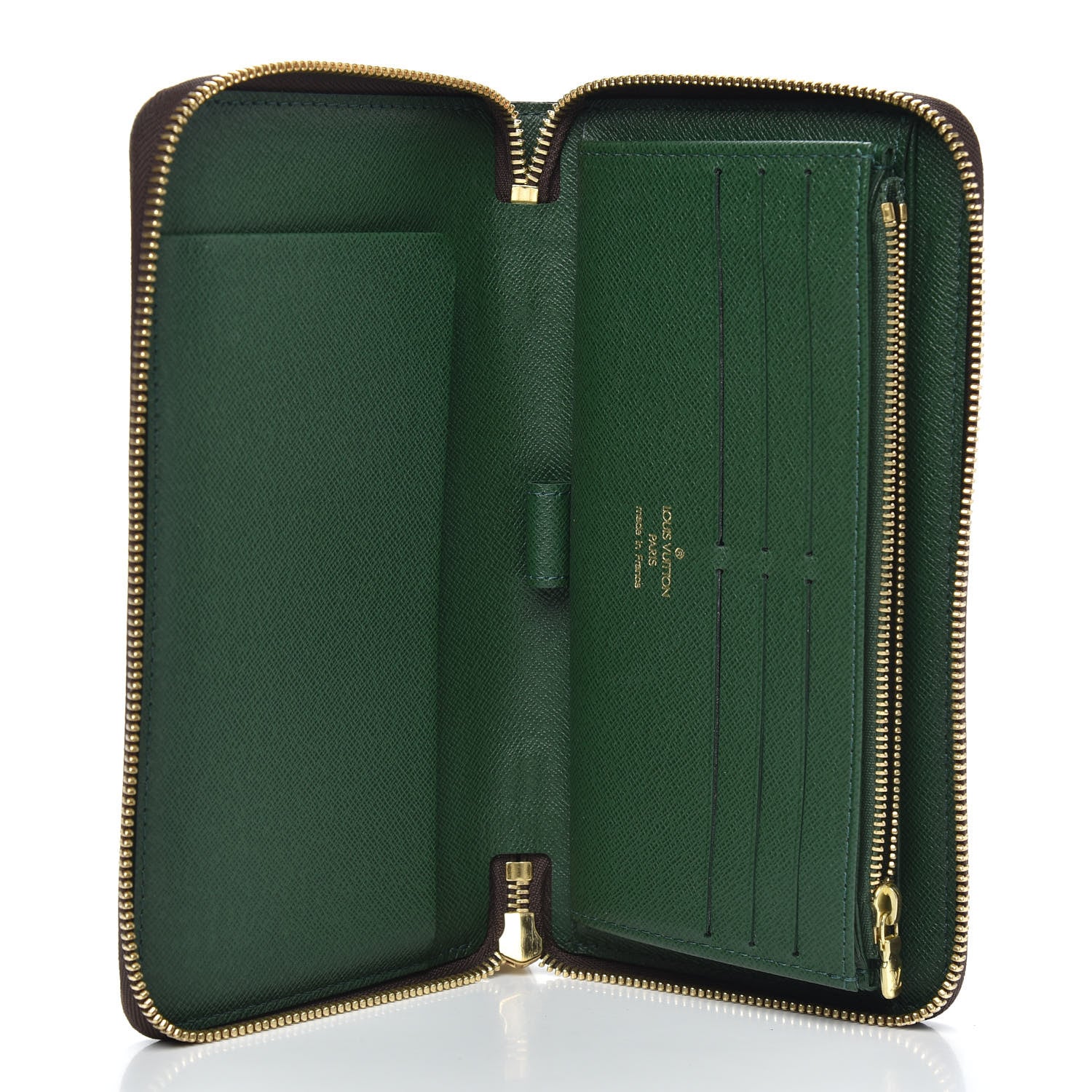 Louis Vuitton Monogram Groom Zippy Organizer Wallet Green 5 of 10