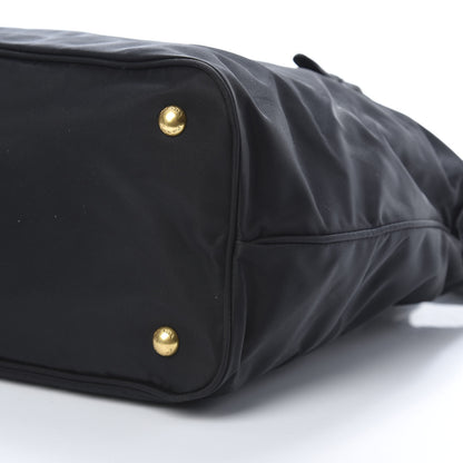 Prada Tessuto Nylon Soft Calfskin Tote Black 10 of 12