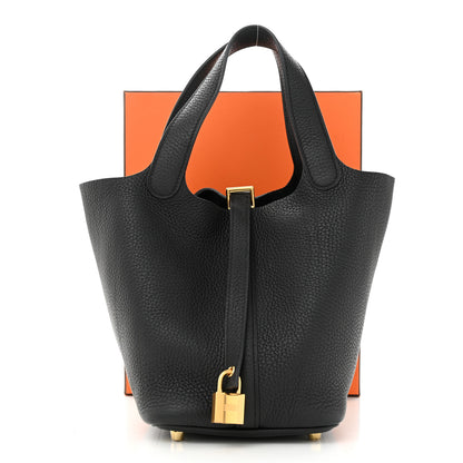 Hermes Taurillon Clemence Picotin Lock 18 PM Black 11 of 11