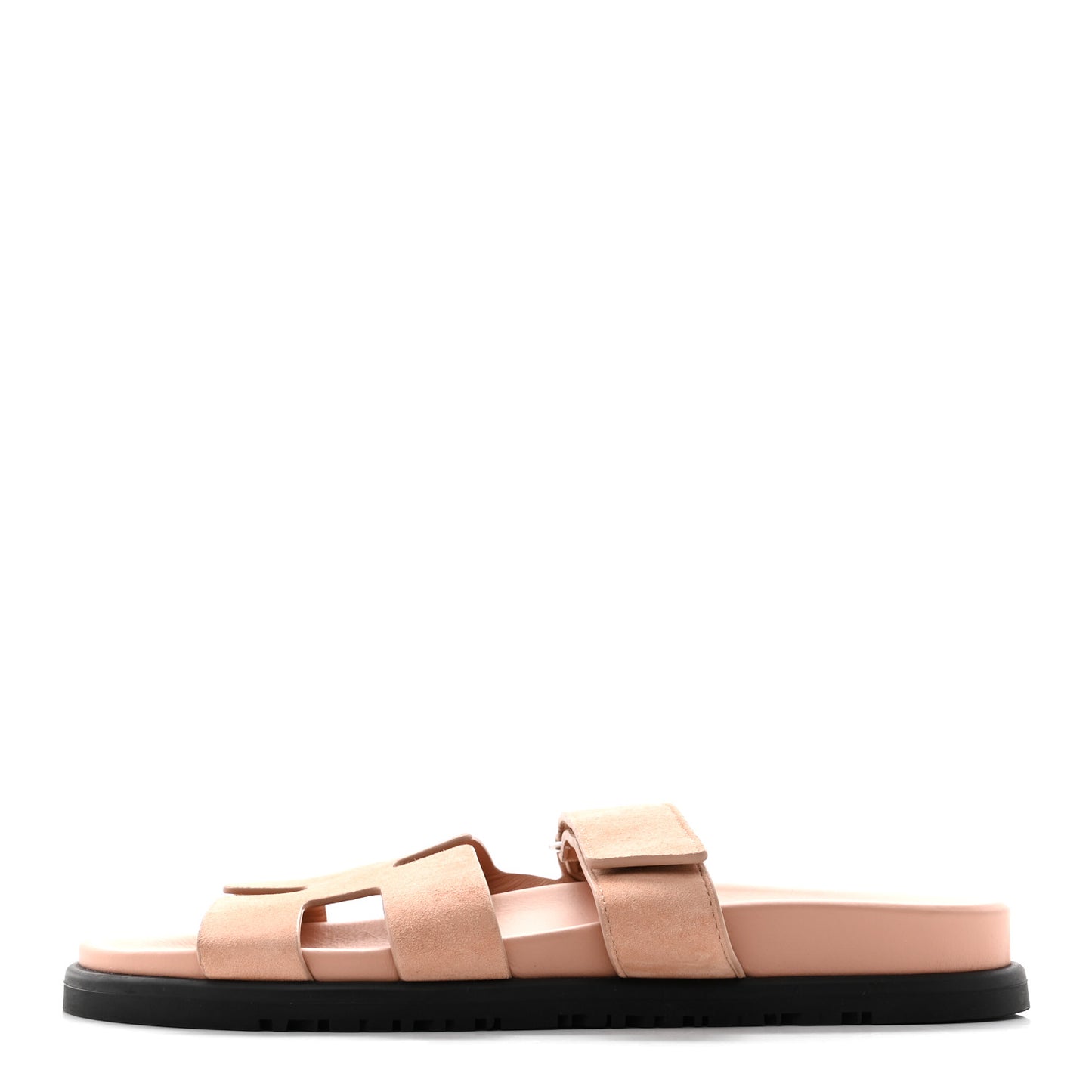 Suede Goatskin Womens Chypre Sandals 38 Nude
