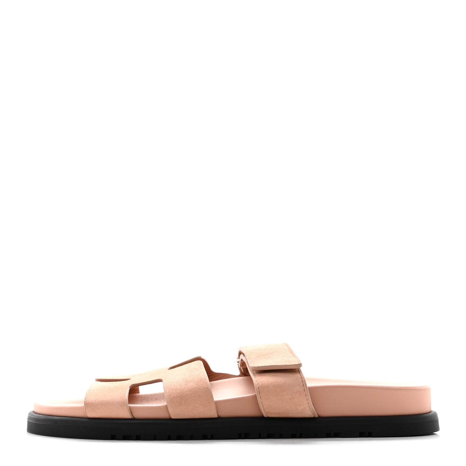 Hermes Suede Goatskin Womens Chypre Sandals 38 Nude 1 of 9