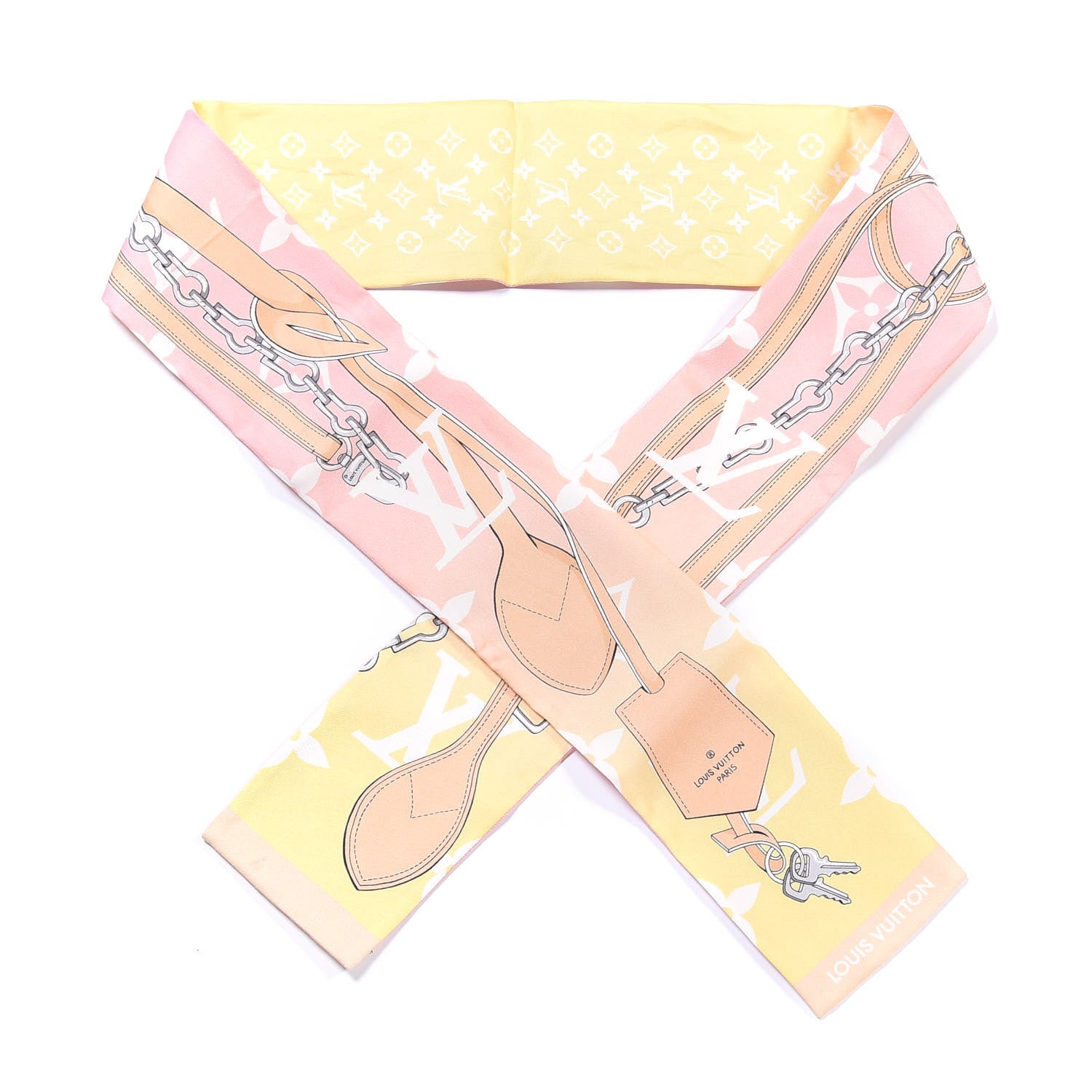 Louis Vuitton Silk Monogram Gradient Bandeau Pink 1 of 3