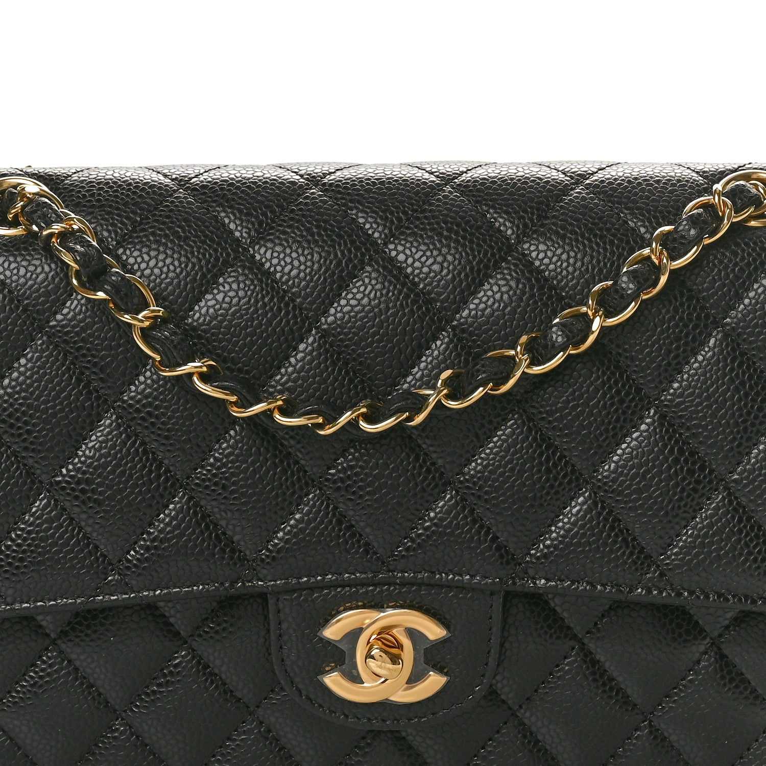 Chanel Caviar Quilted Medium Double Flap Black 8 of 10