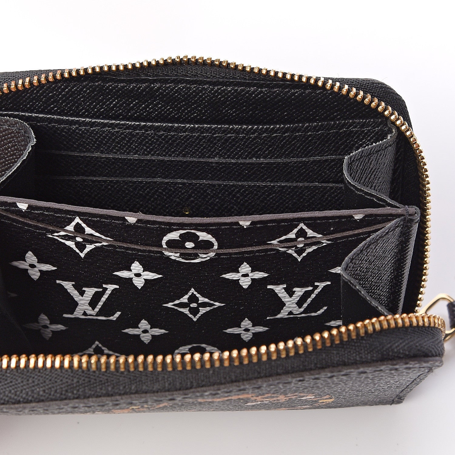 Louis Vuitton Monogram Giant Jungle Zippy Coin Purse Black 4 of 10