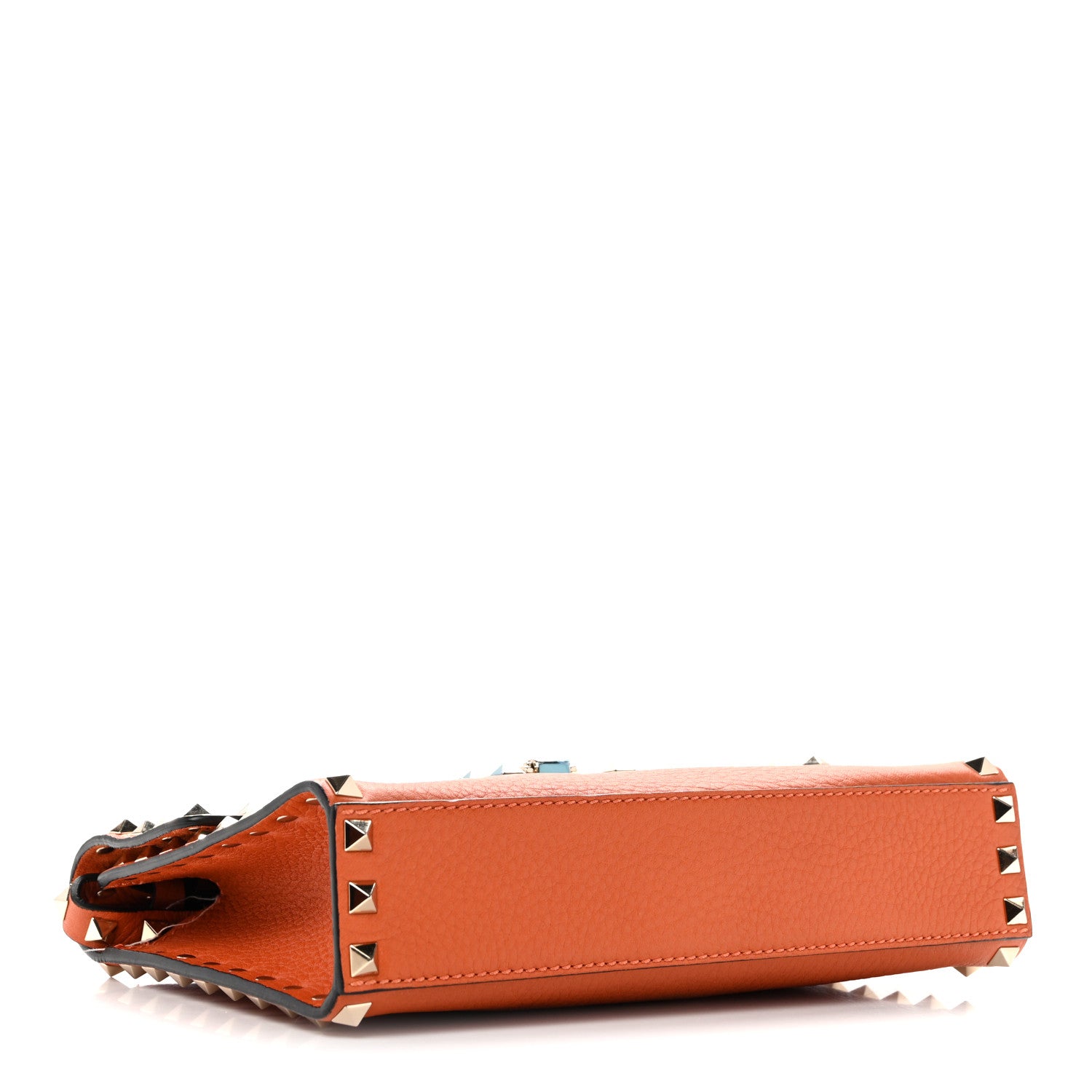 Valentino Garavani Pebbled Calfskin Medium Rockstud Flip Lock