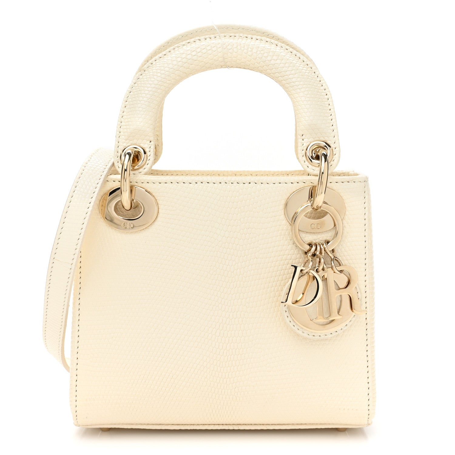 Christian Dior Lizard Mini Lady Dior White 1 of 17