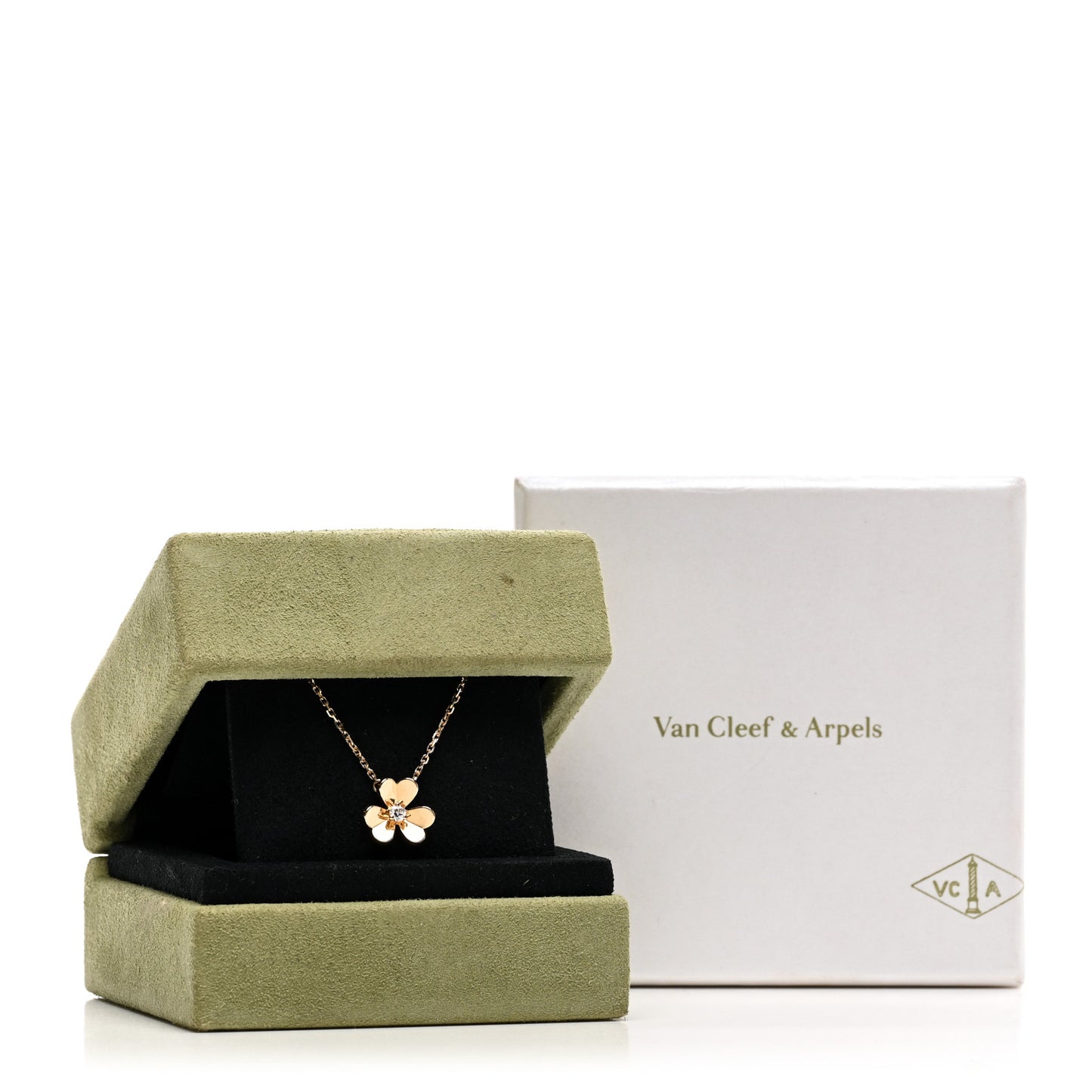 18K Yellow Gold Diamond Mini Frivole Pendant Necklace