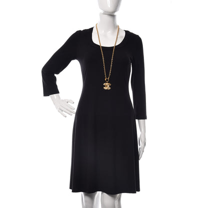 Chanel Quilted CC Necklace Gold 2 of 6