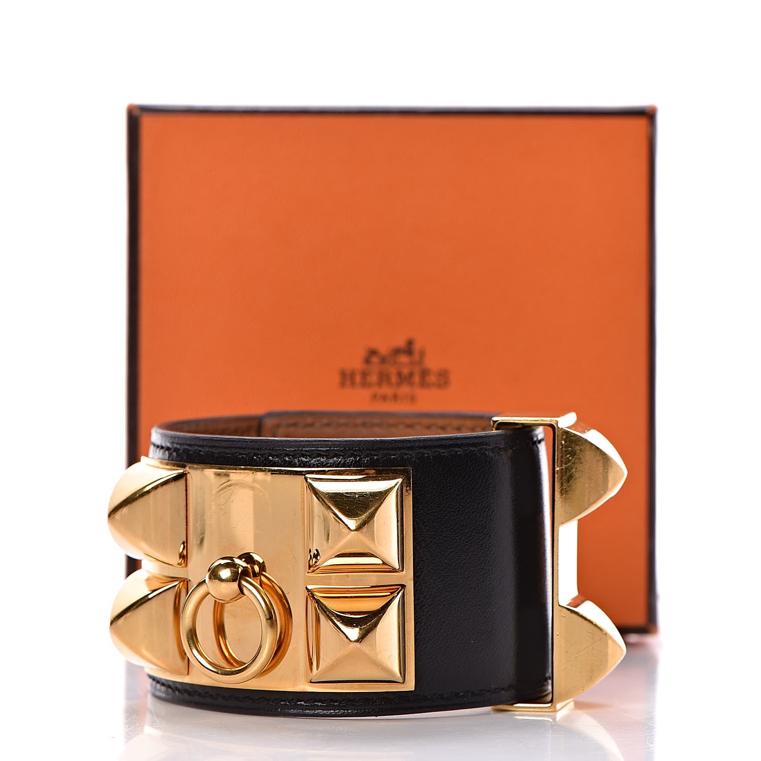 Hermes Box Collier De Chien CDC Bracelet S Black 7 of 7