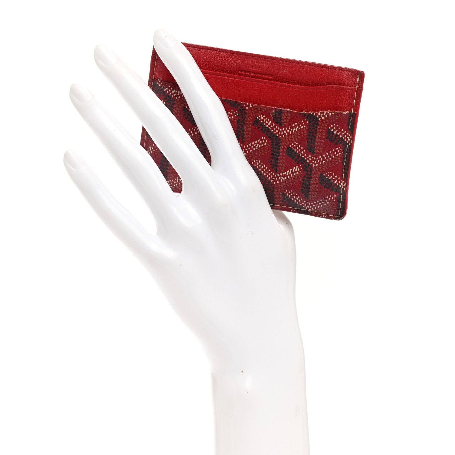 Goyard Goyardine Saint Sulpice Card Holder Red 2 of 8