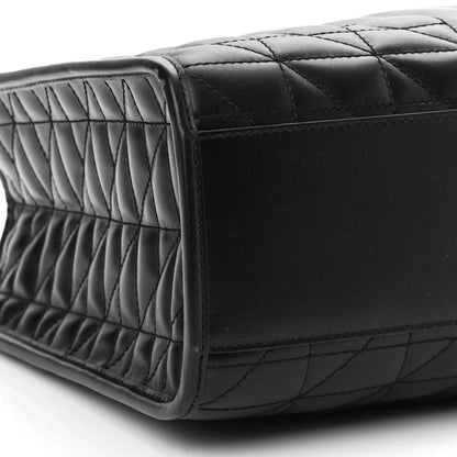 Gucci Calfskin Matelasse Aria Medium GG Marmont Shoulder Tote Black 8 of 9