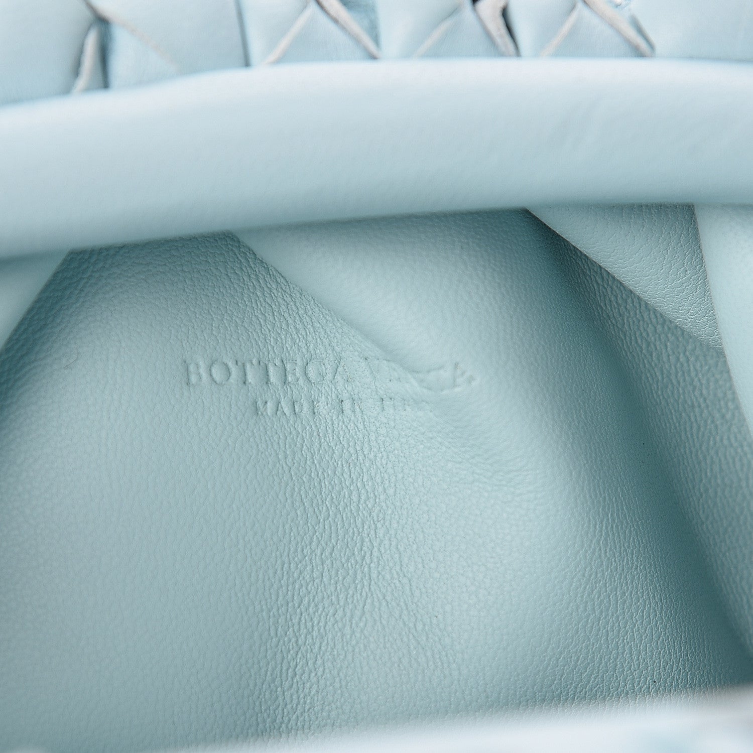 Bottega Veneta Nappa Intrecciato The Mini Pouch Topazio Silver 6 of 9