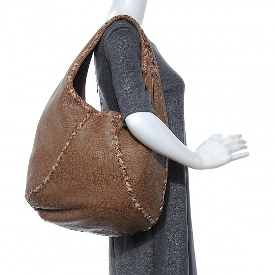 Perforated Leather Pekary Cervo Hobo Cigar