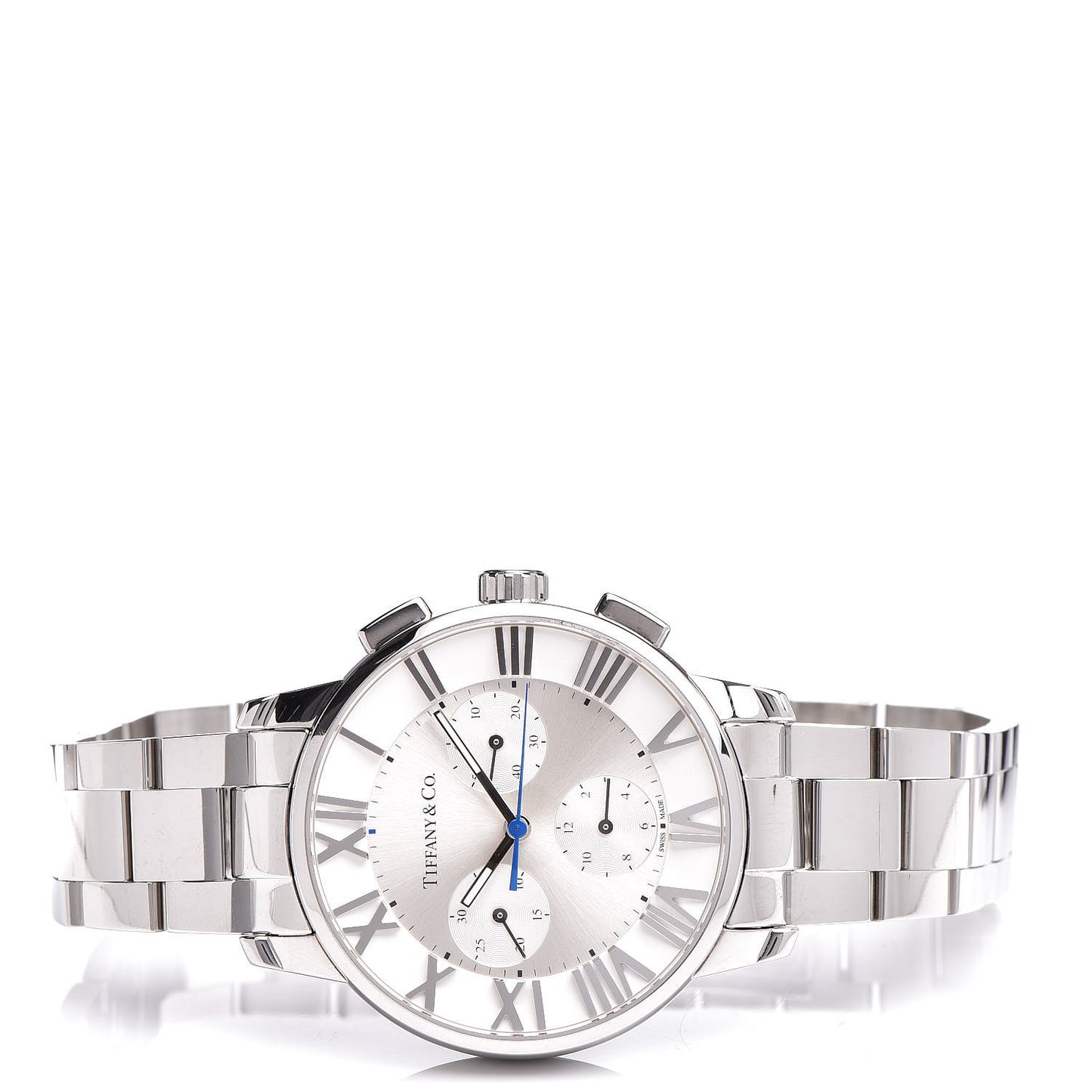 Stainless Steel 36mm Atlas Dome Chronograph Quartz Watch