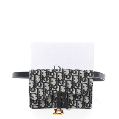 Christian Dior Oblique Saddle Belt Bag Blue 9 of 9