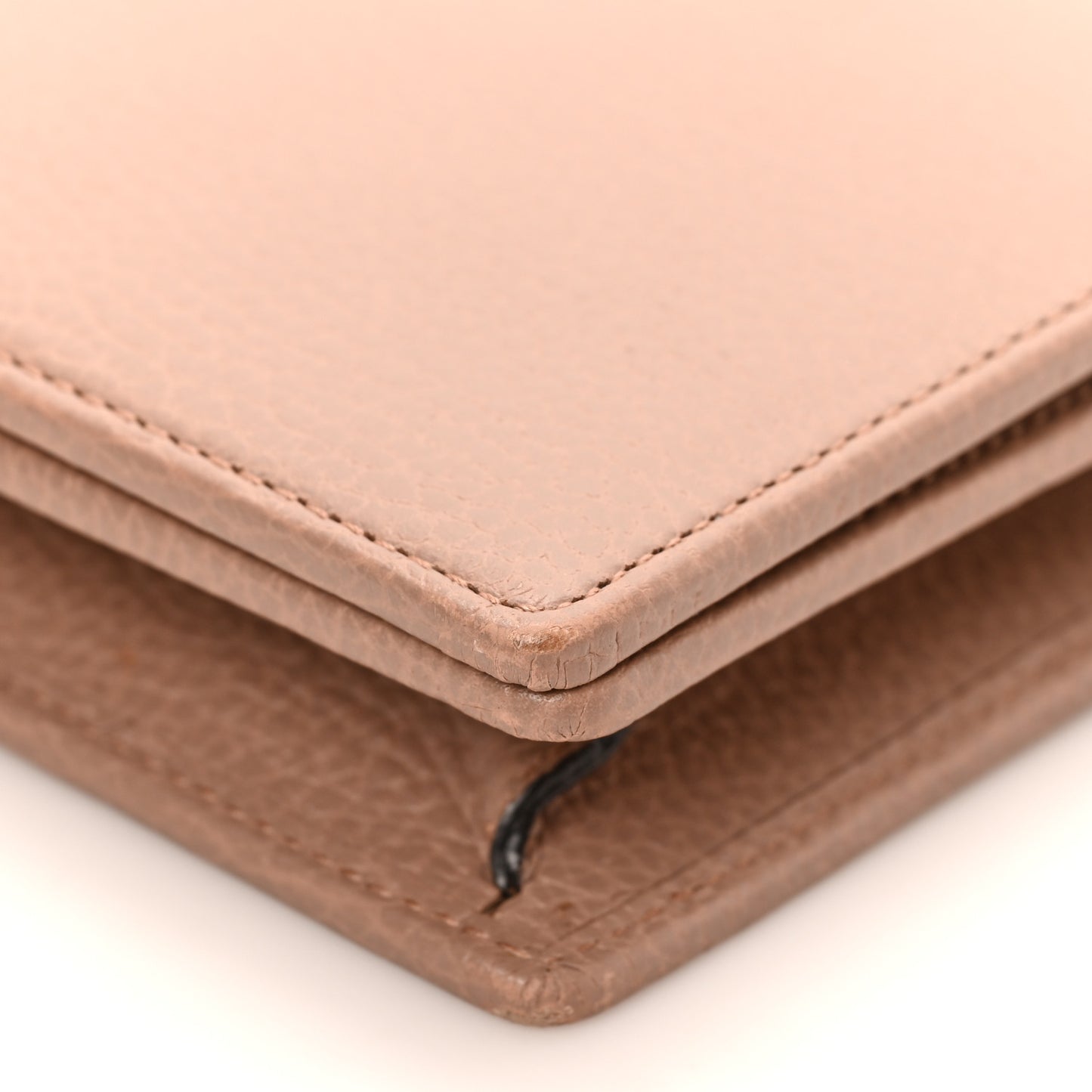 Calfskin Mini GG Marmont Chain Wallet Porcelain Rose