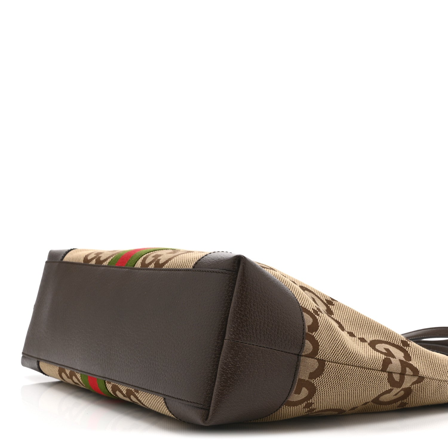 Gucci Monogram Jumbo GG Textured Dollar Calfskin Web Medium