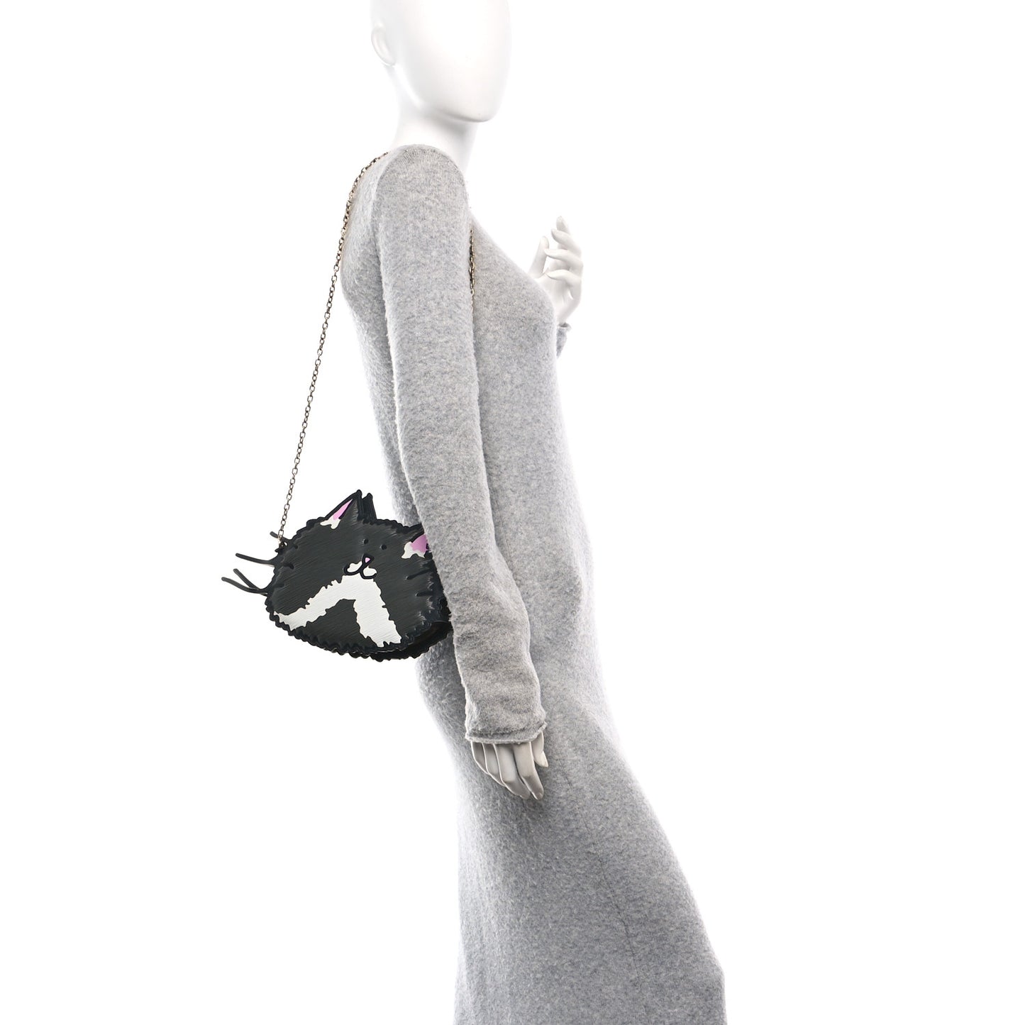 Epi Grace Coddington Catogram Chain Pochette Black