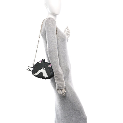 Louis Vuitton Epi Grace Coddington Catogram Chain Pochette Black 2 of 12