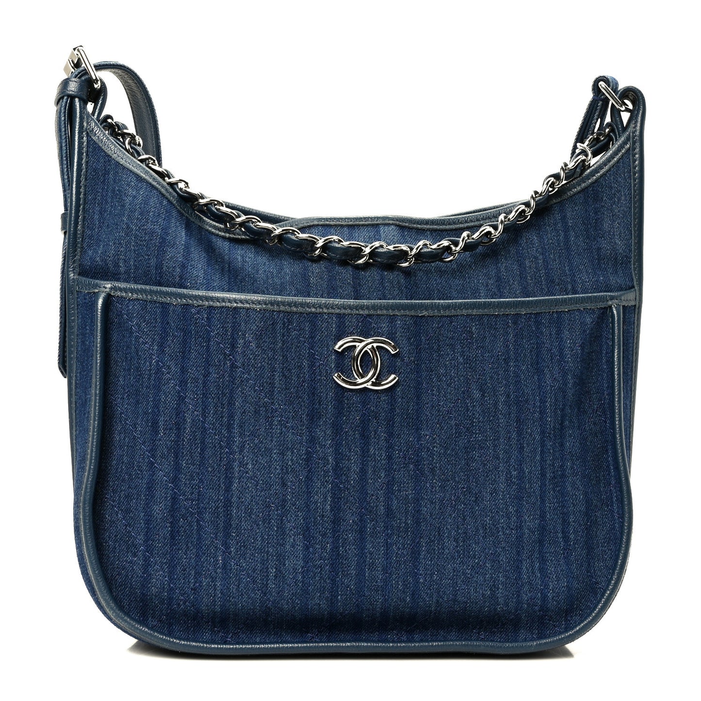 Denim Quilted Jungle Stroll Hobo Blue