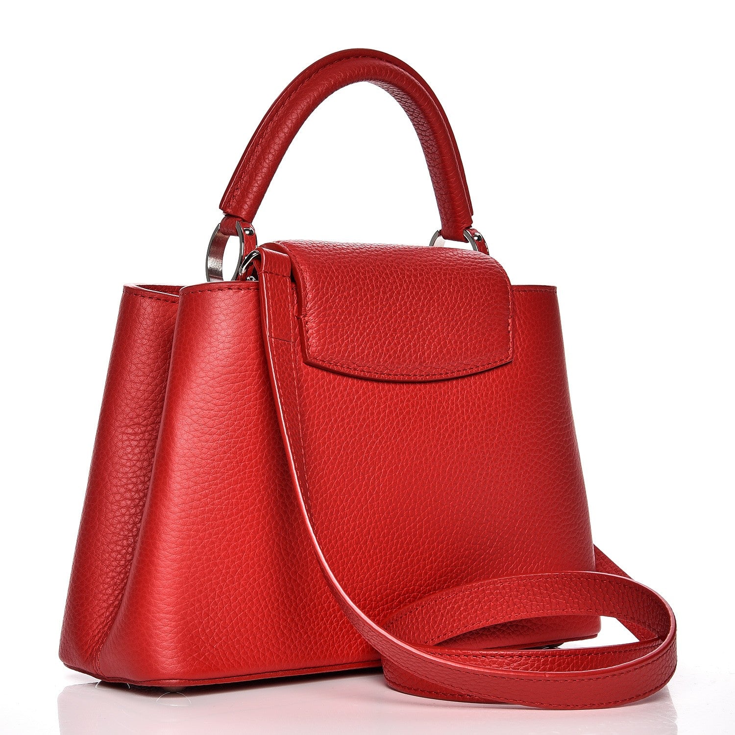 Louis Vuitton Taurillon Capucines BB Rubis 4 of 9