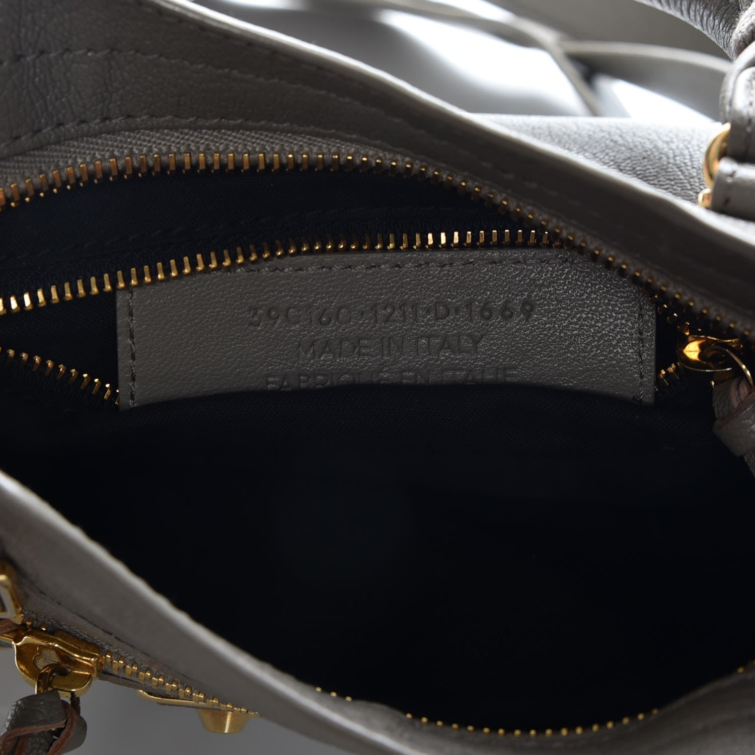 Balenciaga Chevre Gold Metallic Edge Hardware Mini City Gris Taupe 8 of 8