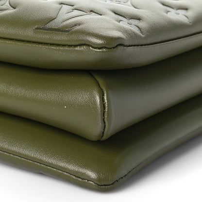 Louis Vuitton Lambskin Embossed Monogram Coussin MM Khaki 9 of 9
