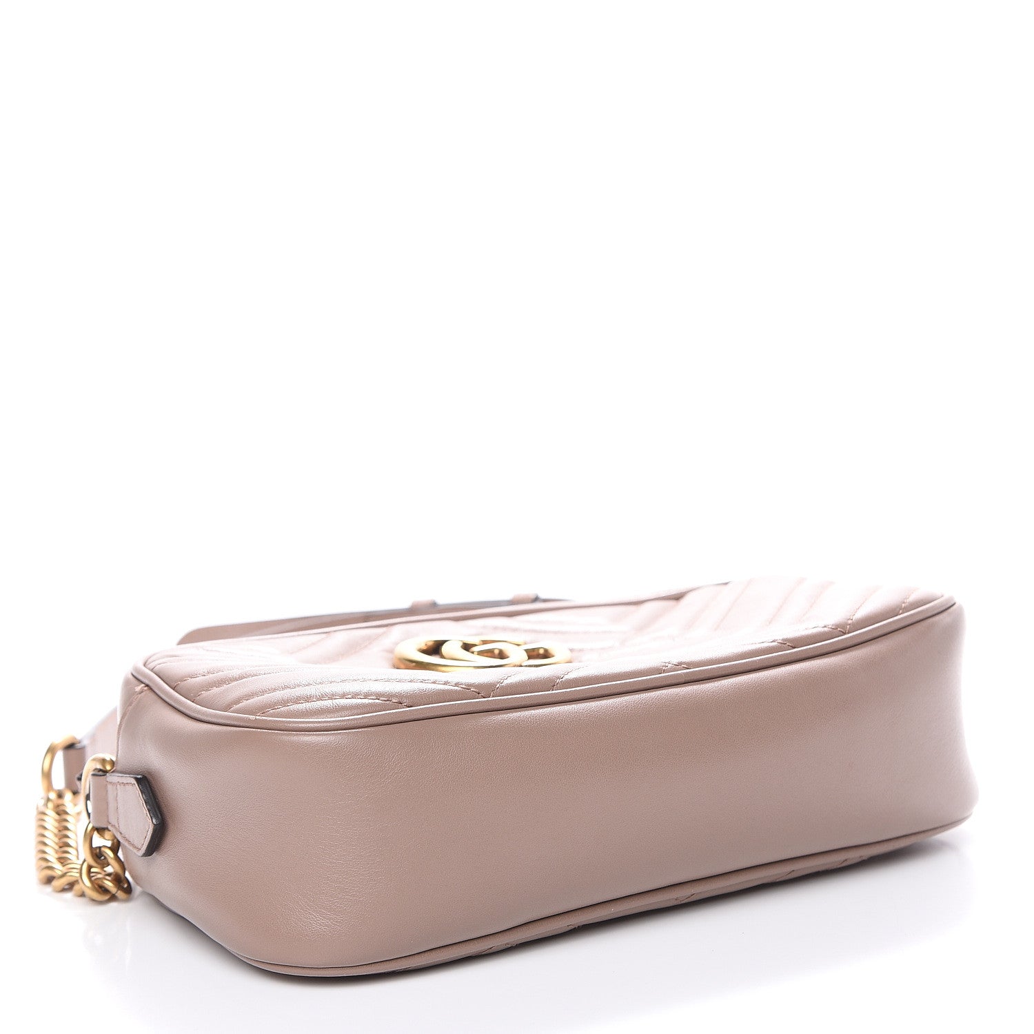 Gucci Calfskin Matelasse Small GG Marmont Chain Shoulder Bag Porcelain Rose 4 of 13