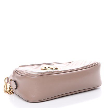 Gucci Calfskin Matelasse Small GG Marmont Chain Shoulder Bag Porcelain Rose 4 of 13