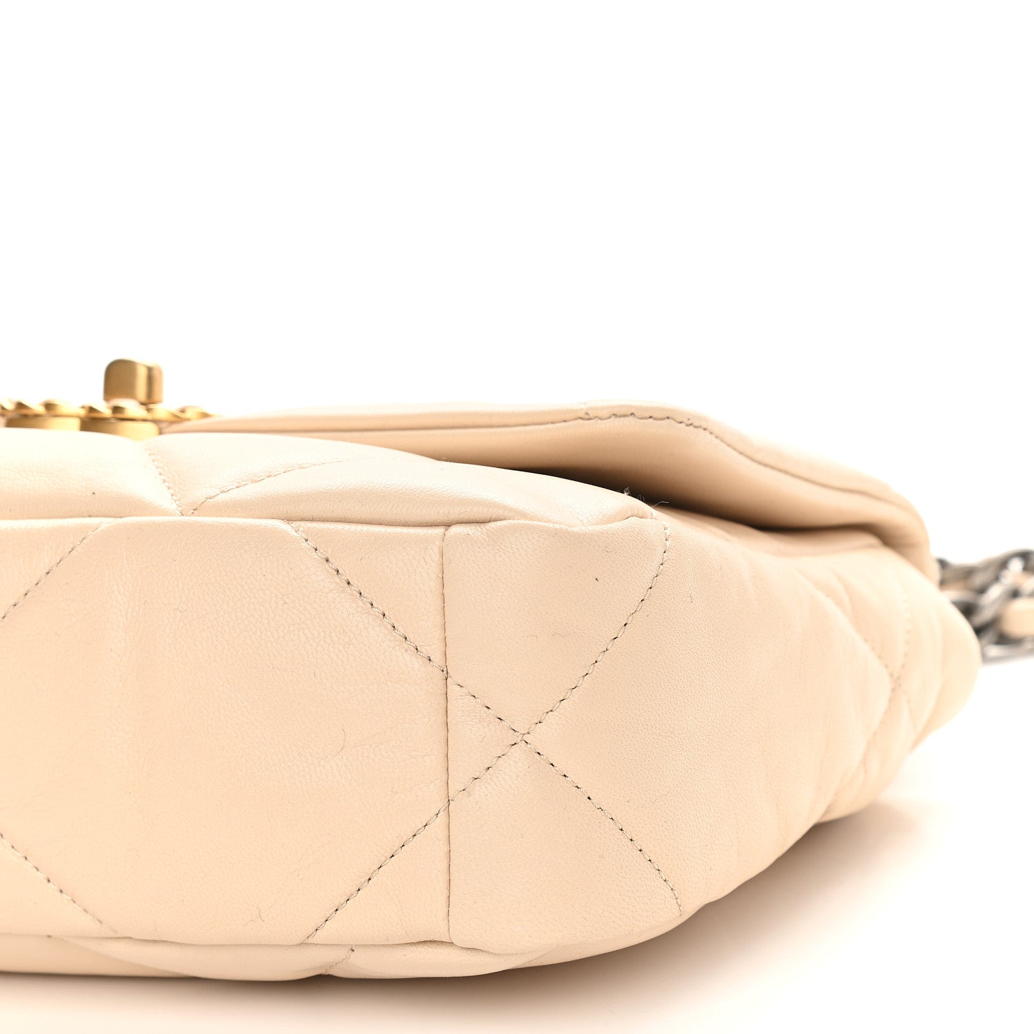 Chanel Lambskin Quilted Medium Chanel 19 Flap Light Beige 9 of 9