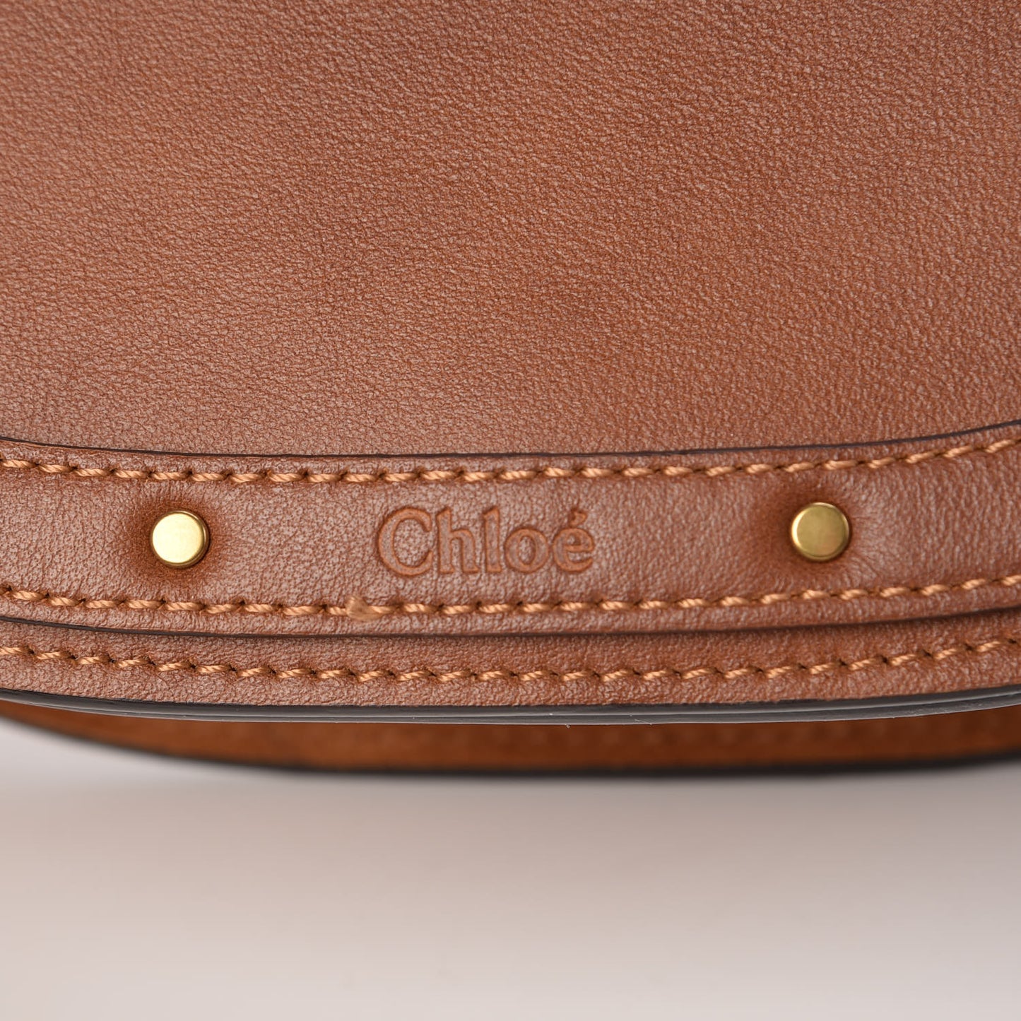 Calfskin Suede Medium Nile Bracelet Bag Caramel