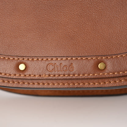 Chloe Calfskin Suede Medium Nile Bracelet Bag Caramel 9 of 11