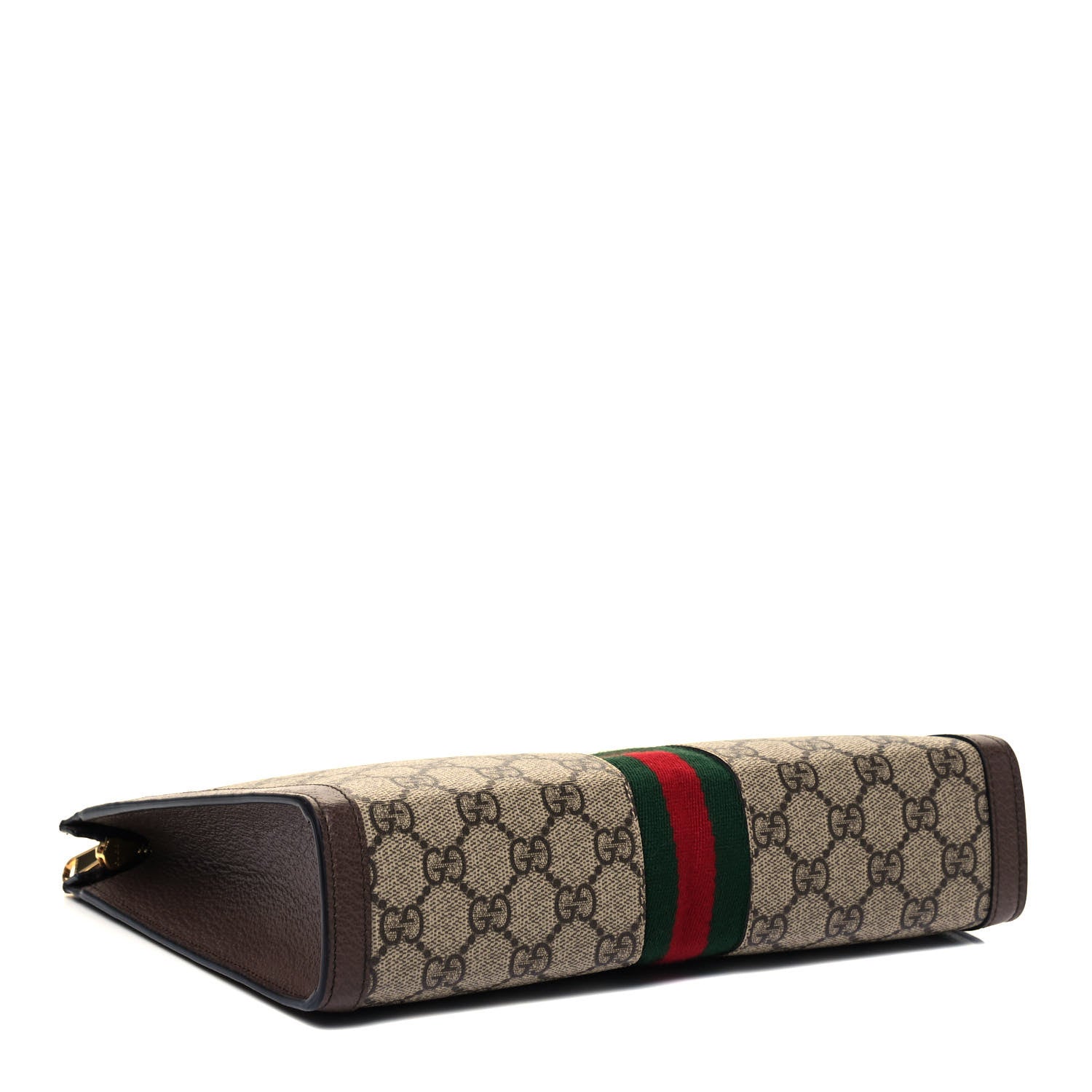 Gucci GG Supreme Monogram Web Ophidia Pouch Brown 4 of 9