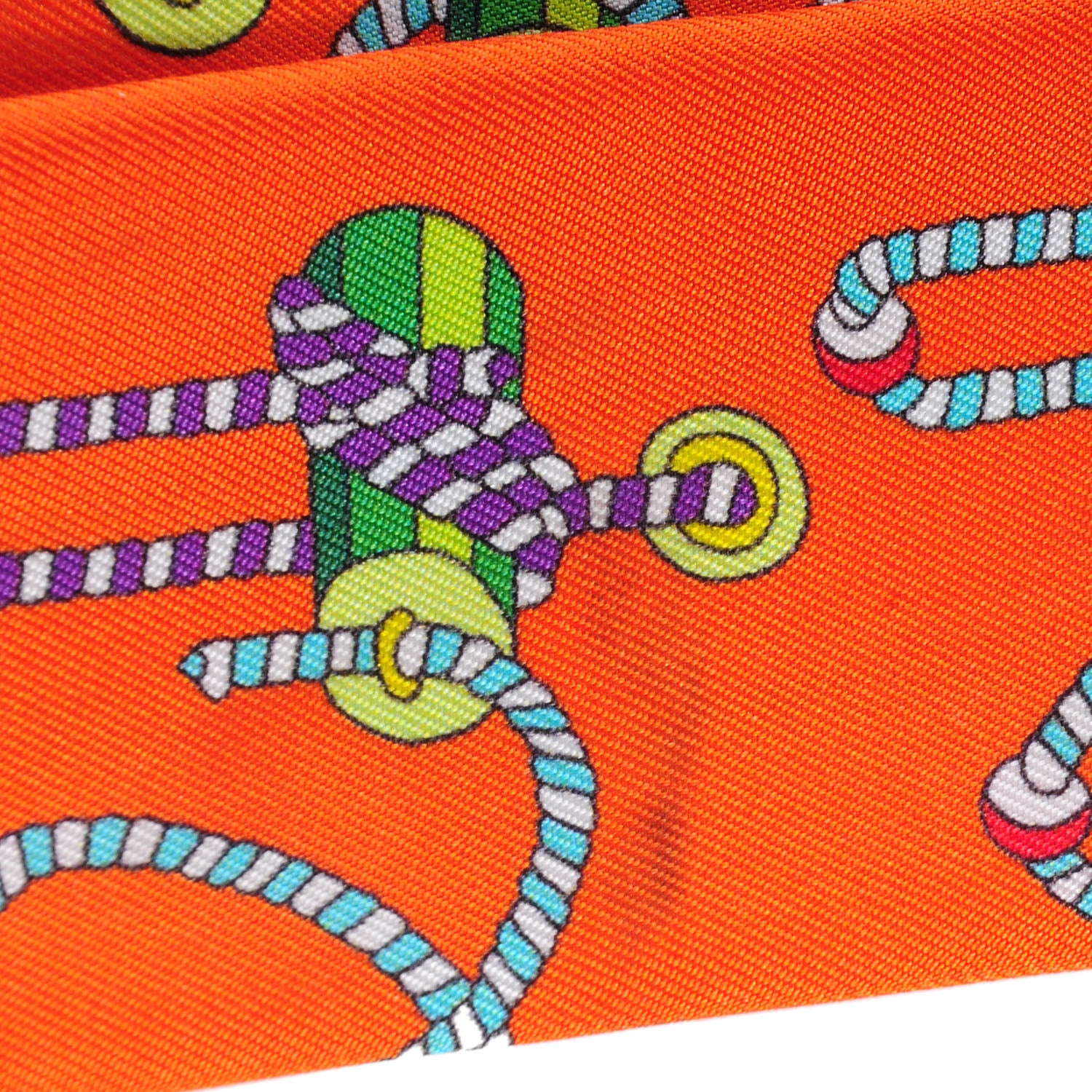 Hermes Silk Cordages Twilly Scarf Orange 5 of 6