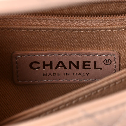 Chanel Calfskin Chevron Quilted Mini Coco Handle Flap Beige 6 of 12