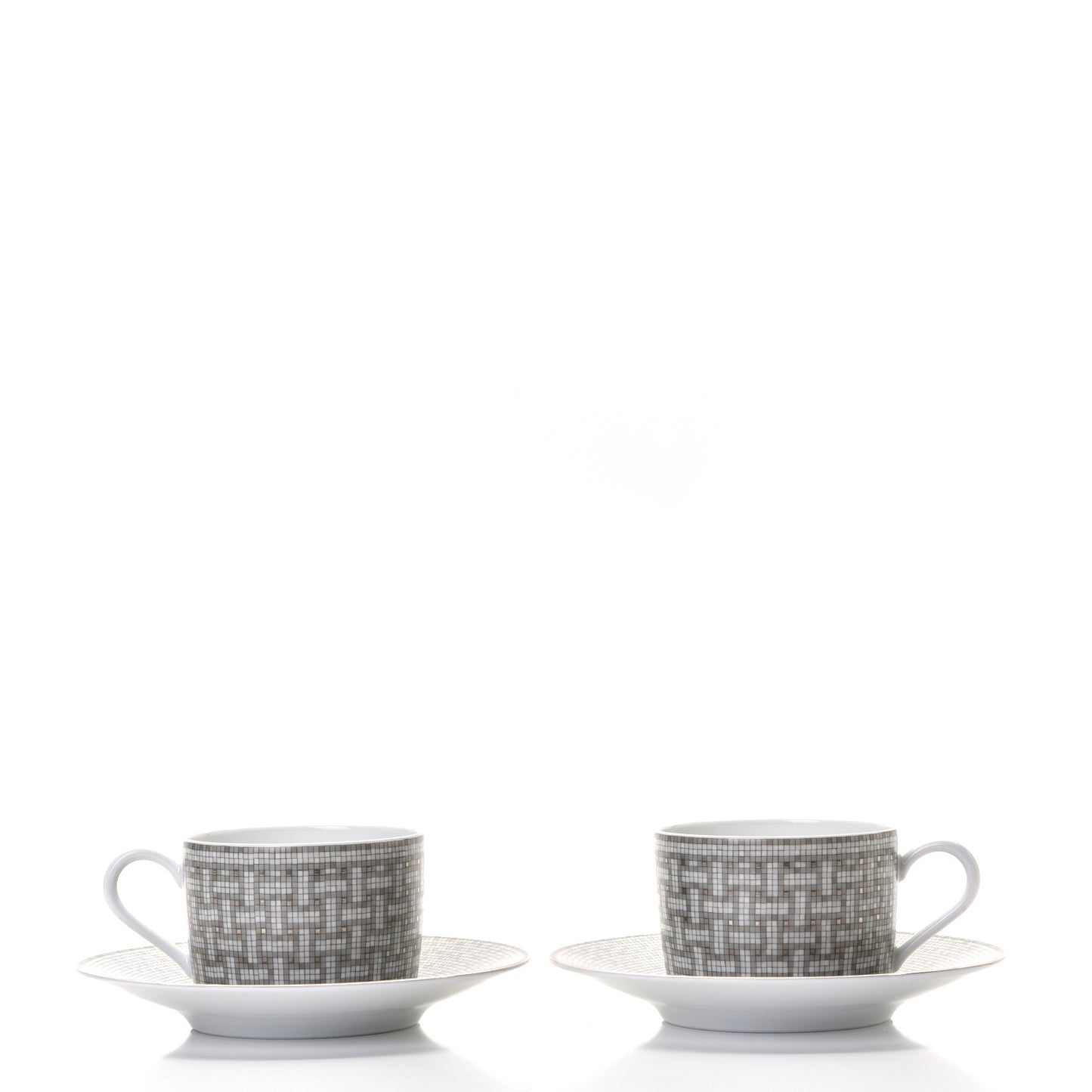 Porcelain 24 Mosaique Teapot Cup Set Platinum