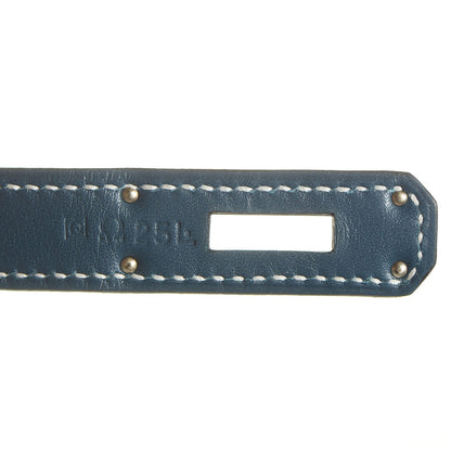 Hermes Swift Toile Ghillies Birkin 40 Bleu De Prusse 18 of 28