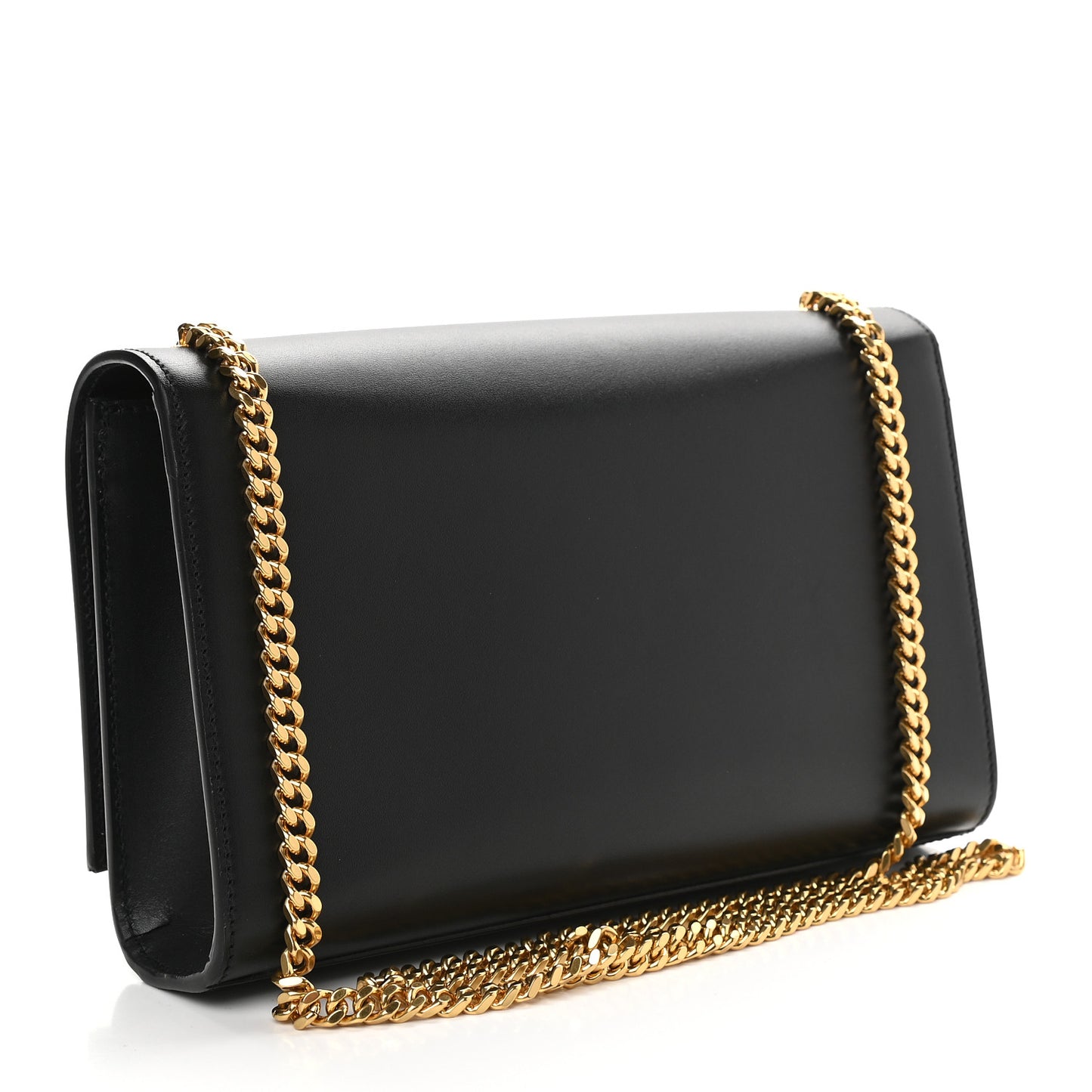 Smooth Calfskin Medium Classic Monogram Kate Tassel Satchel Black
