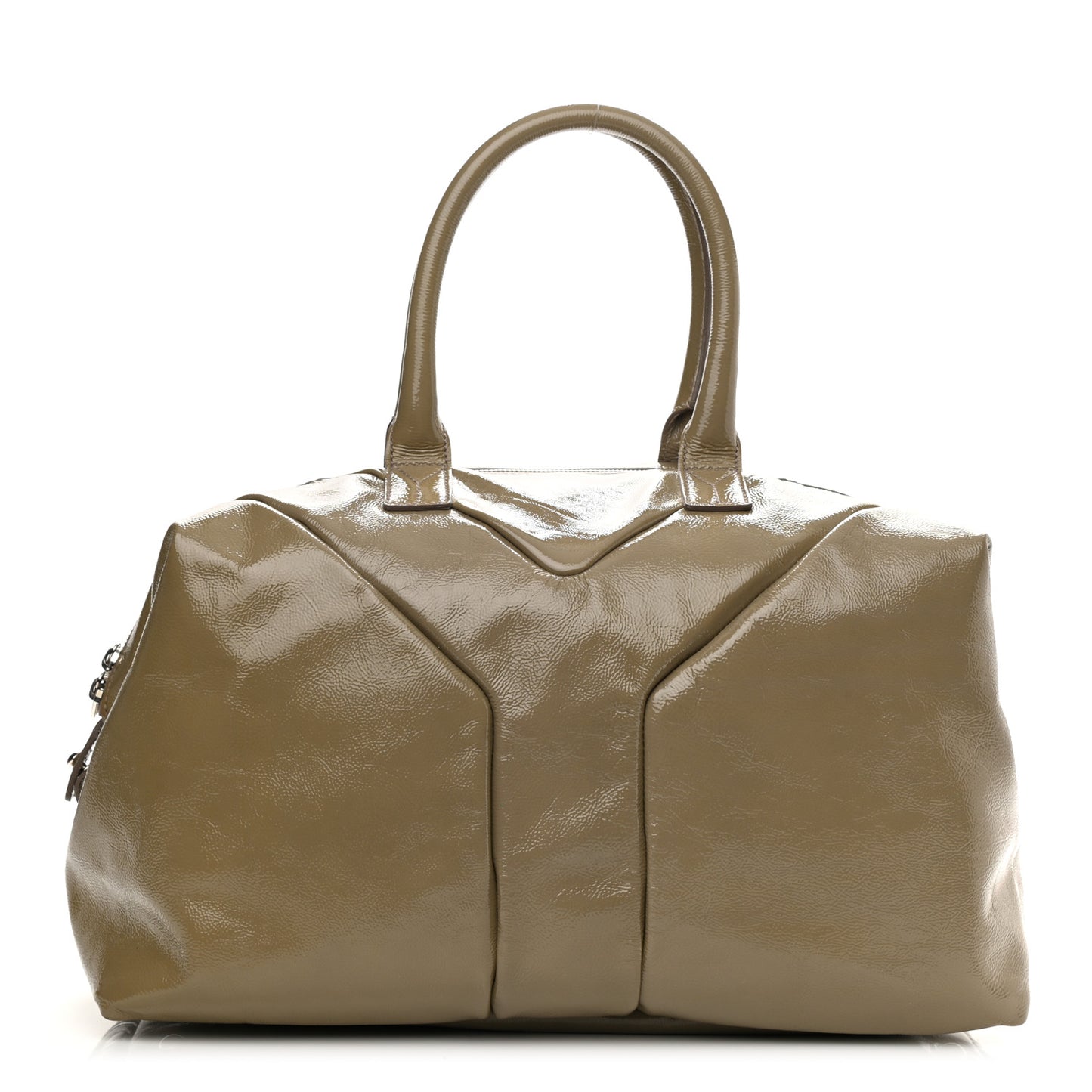 Textured Patent Medium Easy Sac Taupe