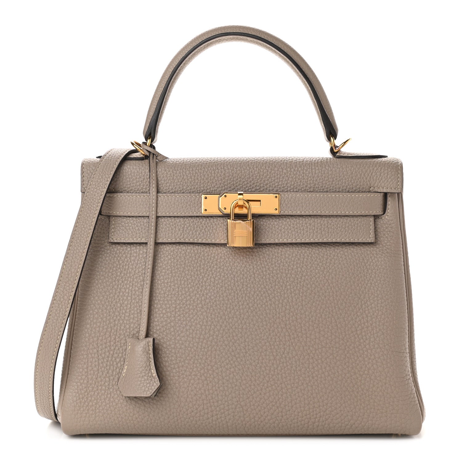 Hermes Taurillon Clemence Kelly Retourne 28 Gris Tourterelle 1 of 9