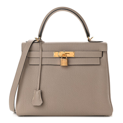 Hermes Taurillon Clemence Kelly Retourne 28 Gris Tourterelle 1 of 9