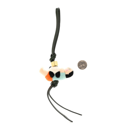 Loewe X SUNA FUJITA Calfskin Felt Panda with Kid Charm Black 2 of 4
