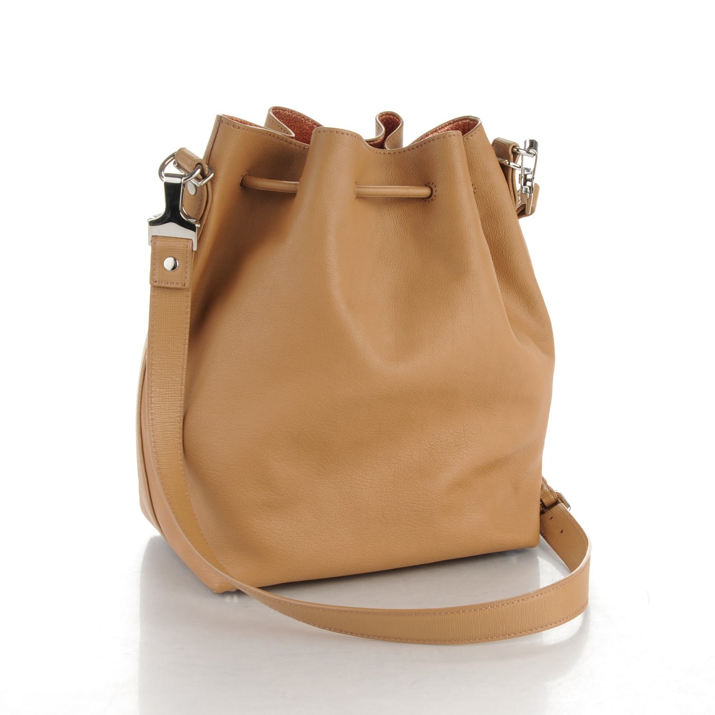 Calfskin Large Bucket Bag Desert Copper
