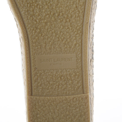 Saint Laurent Lambskin Monogram Espadrilles 34 White 7 of 7